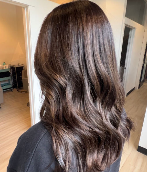 CNC expert brunette color by CURA Hair Solutions